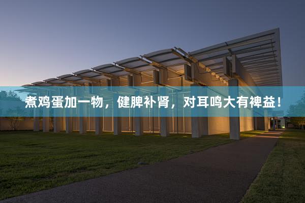 煮鸡蛋加一物，健脾补肾，对耳鸣大有裨益！