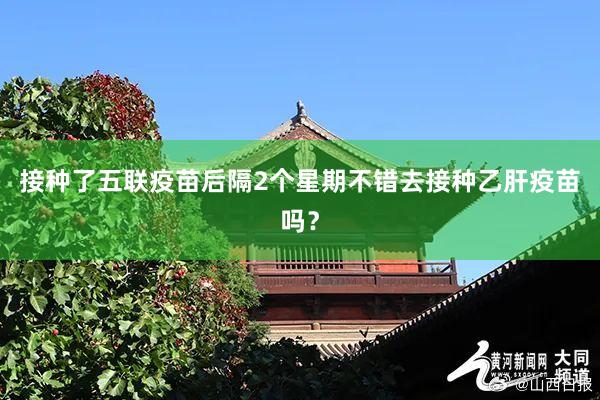接种了五联疫苗后隔2个星期不错去接种乙肝疫苗吗？