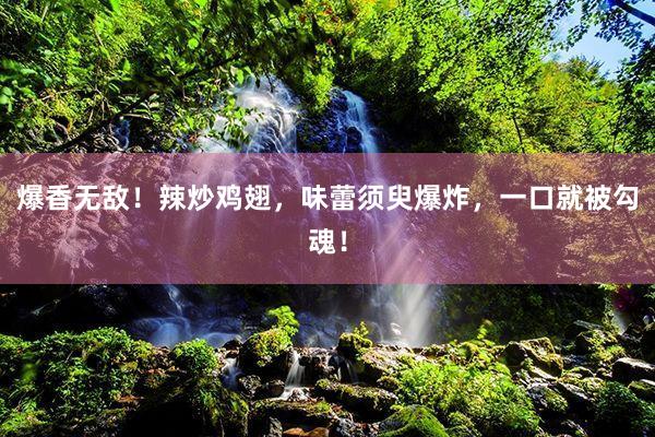 爆香无敌！辣炒鸡翅，味蕾须臾爆炸，一口就被勾魂！