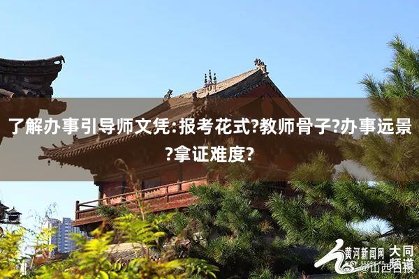了解办事引导师文凭:报考花式?教师骨子?办事远景?拿证难度?