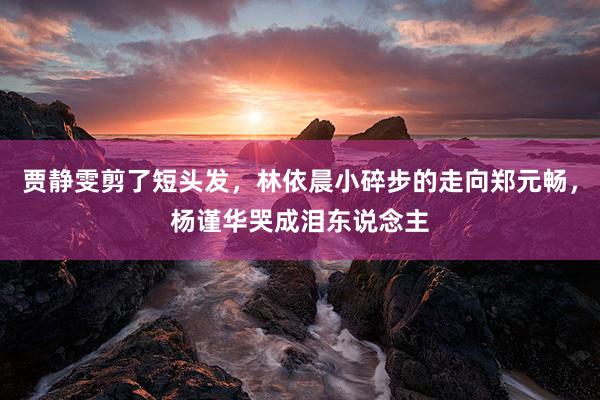 贾静雯剪了短头发，林依晨小碎步的走向郑元畅，杨谨华哭成泪东说念主
